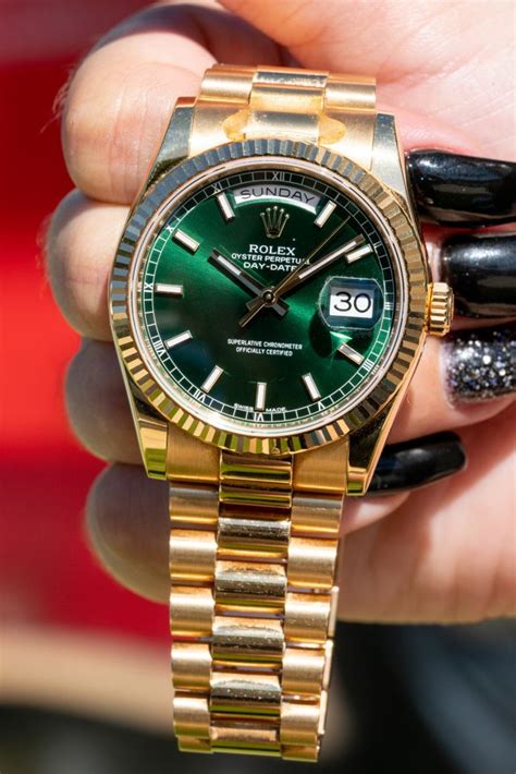 rolex president dial colors|rolex presidential green dial.